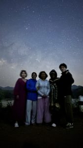 天の川と記念撮影